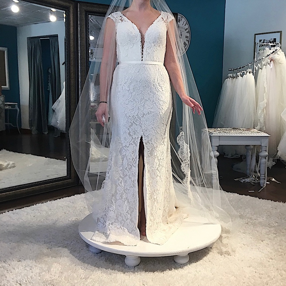 Mikaella Bridal, style #2116, bought 2018, street dress size 6, bridal size 14
